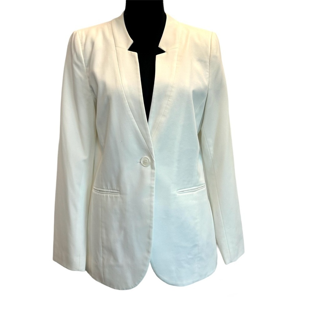 Lindex white structured tailored blazer jacket Sz 40